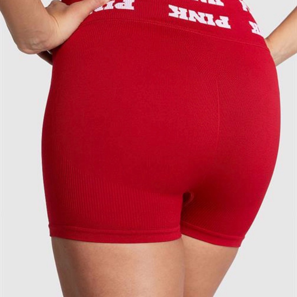 PINK Victoria's Secret Bold Red Bike Shorts